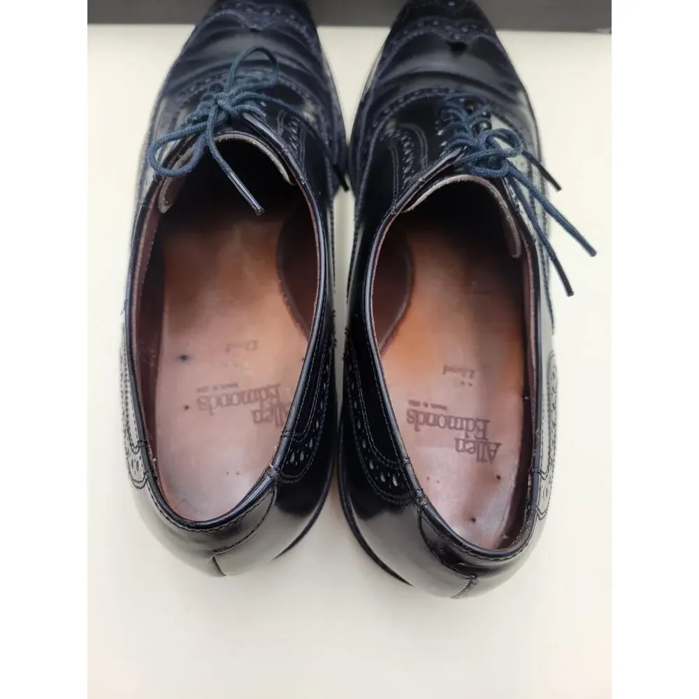 Allen Edmonds Lloyd Men's Wingtip Oxford Dress Shoes Black Leather 10.5 B 58080
